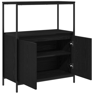 Dulap de baie cu rafturi Stejar negru 76,5x35x95 cm - Img 8
