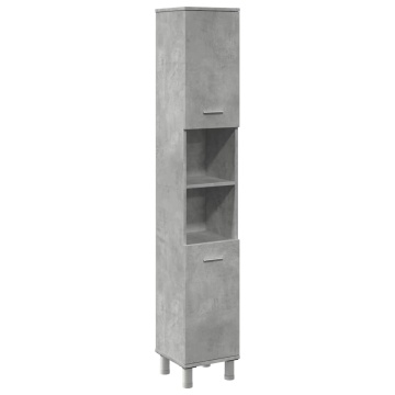 Dulap de baie, gri beton, 30 x 30 x 179 cm, PAL - Img 2