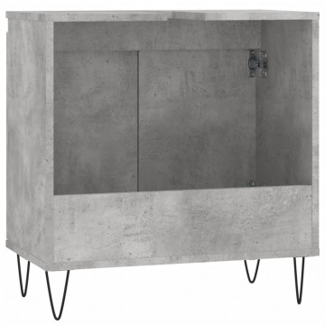 Dulap de baie, gri beton, 58x33x60 cm, lemn prelucrat - Img 6