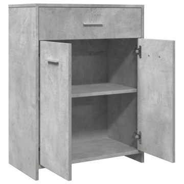 Dulap de baie, gri beton, 60 x 33 x 80 cm, PAL - Img 6