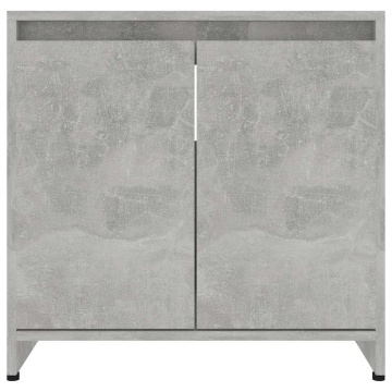 Dulap de baie, gri beton, 60x33x61 cm, lemn prelucrat - Img 5