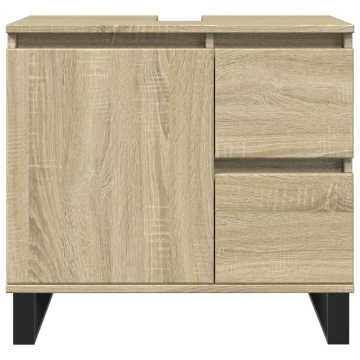 Dulap de baie, stejar sonoma, 65x33x60 cm, lemn prelucrat - Img 3