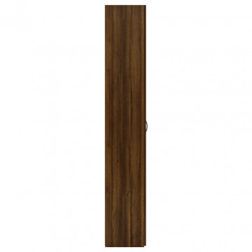 Dulap de birou, stejar maro, 60x32x190 cm, lemn prelucrat - Img 4