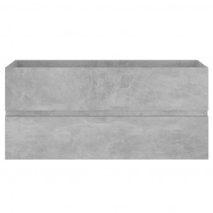 Dulap de chiuvetă, gri beton, 100x38,5x45 cm, PAL - Img 7