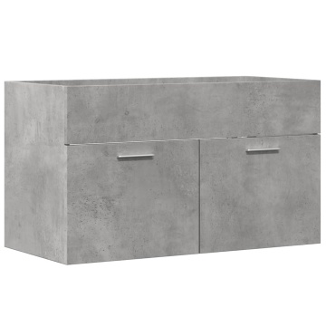 Dulap de chiuvetă, gri beton, 80x38,5x46 cm, PAL - Img 2
