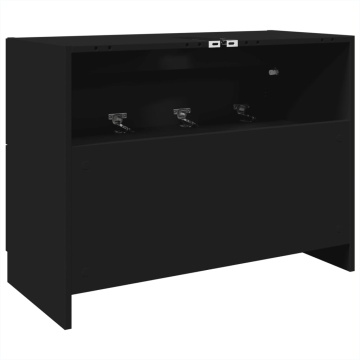 Dulap de chiuvetă, negru, 78x37x59 cm, lemn prelucrat - Img 6