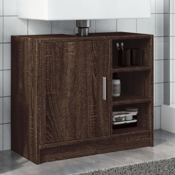 Dulap de chiuvetă, stejar maro, 63x29x55 cm, lemn prelucrat - Img 1