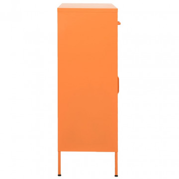 Dulap de depozitare, portocaliu, 80x35x101,5 cm, oțel - Img 4