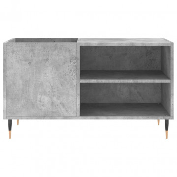 Dulap de discuri, gri beton, 85x38x48 cm, lemn prelucrat - Img 4