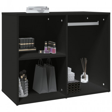Dulap de dressing, negru, 80x40x65 cm, lemn compozit - Img 5