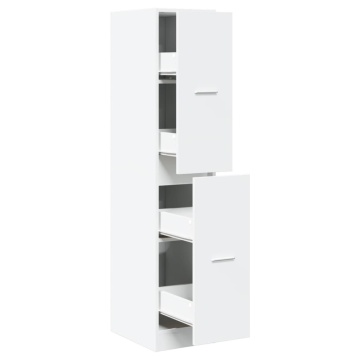 Dulap de farmacie, alb, 30x41x144,5 cm, lemn prelucrat - Img 2