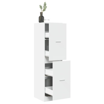 Dulap de farmacie, alb, 40x41x144,5 cm, lemn prelucrat - Img 1
