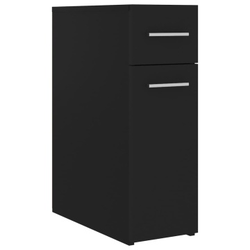 Dulap de farmacie, negru, 20x45,5x60 cm, lemn prelucrat - Img 2