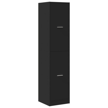 Dulap de farmacie, negru, 40x41x174,5 cm, lemn prelucrat - Img 3
