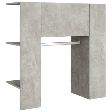 Dulap de hol, gri beton, 97,5x37x99 cm, lemn prelucrat - Img 5