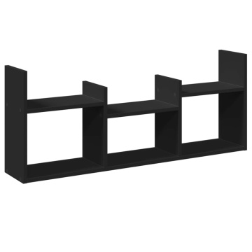 Dulap de perete, 100x18x40 cm, negru, lemn prelucrat - Img 2