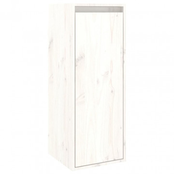 Dulap de perete, alb, 30x30x80 cm, lemn masiv de pin - Img 2