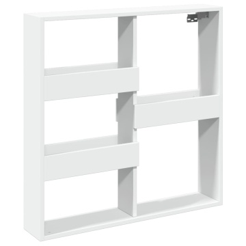 Dulap de perete, alb, 80x15x80 cm, lemn prelucrat - Img 2