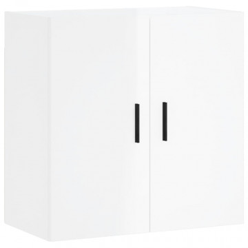 Dulap de perete, alb extralucios, 60x31x60 cm, lemn compozit - Img 2