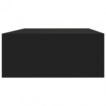 Dulap de perete cu sertare, 2 buc., negru, 40x23,5x10 cm, MDF - Img 5