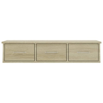 Dulap de perete cu sertare, stejar Sonoma, 88x26x18,5 cm, PAL - Img 4