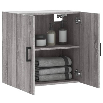 Dulap de perete, gri sonoma, 60x31x60 cm, lemn compozit - Img 4
