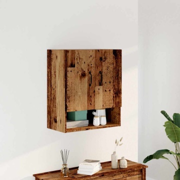 Dulap de perete, lemn vechi, 60x31x70 cm, lemn compozit - Img 3