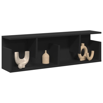 Dulap de perete, negru, 100x20x30 cm, lemn prelucrat - Img 1