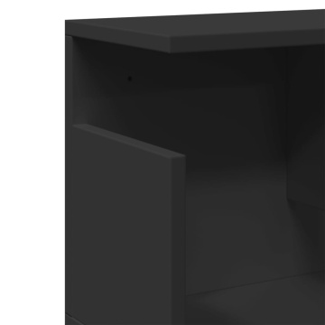 Dulap de perete, negru, 100x20x30 cm, lemn prelucrat - Img 6