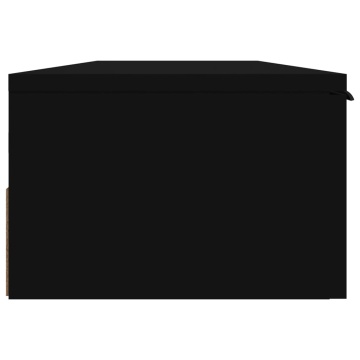 Dulap de perete, negru, 102x30x20 cm, lemn prelucrat - Img 6