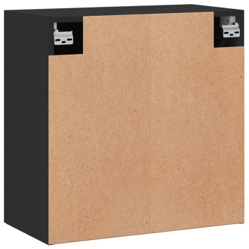 Dulap de perete, negru, 60x31x60 cm, lemn compozit - Img 7