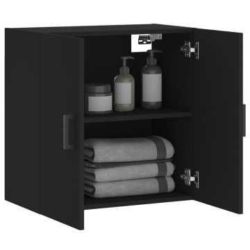 Dulap de perete, negru, 60x31x60 cm, lemn compozit - Img 4
