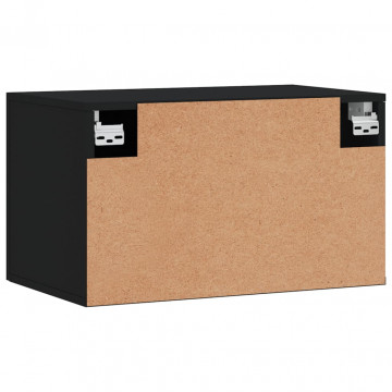 Dulap de perete, negru, 60x36,5x35 cm, lemn prelucrat - Img 7