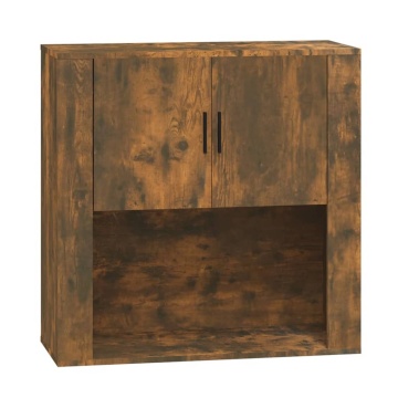 Dulap de perete, stejar fumuriu, 80x33x80 cm, lemn prelucrat - Img 2