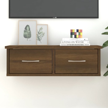 Dulap de perete, stejar maro, 60x26x18,5 cm, lemn prelucrat - Img 1