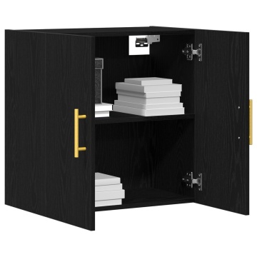 Dulap de perete Stejar negru 60x31x70 cm Lemn prelucrat - Img 3