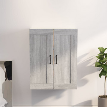 Dulap de perete suspendat, gri sonoma, 69,5x32,5x90 cm - Img 1