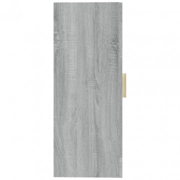 Dulap de perete suspendat, gri sonoma, 69,5x34x90 cm - Img 4