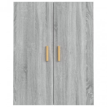Dulap de perete suspendat, gri sonoma, 69,5x34x90 cm - Img 5