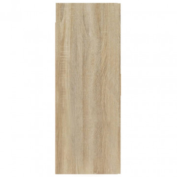 Dulap de perete suspendat, stejar sonoma, 69,5x34x90 cm - Img 6