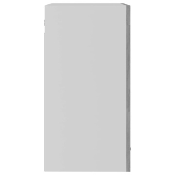 Dulap de sticlă suspendat gri beton 40x31x60 cm lemn prelucrat - Img 7