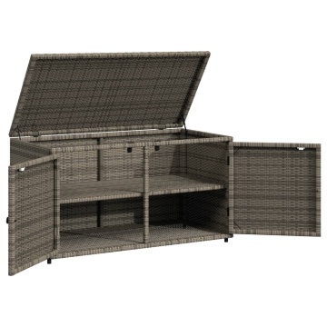 Dulap depozitare de grădină, gri, 110x55x60,5 cm, poliratan - Img 8