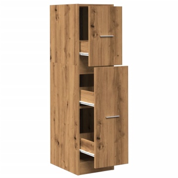 Dulap farmacie, stejar artizanal, 30x41x118 cm, lemn prelucrat - Img 2