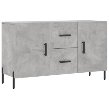 Dulap, gri beton, 100x36x60 cm, lemn compozit - Img 2