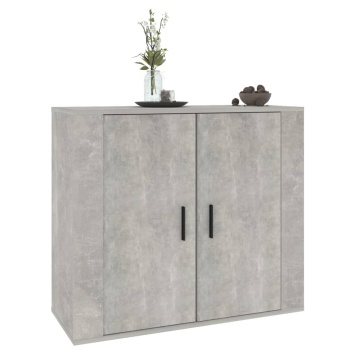 Dulap, gri beton, 80x33x70 cm, lemn prelucrat - Img 6