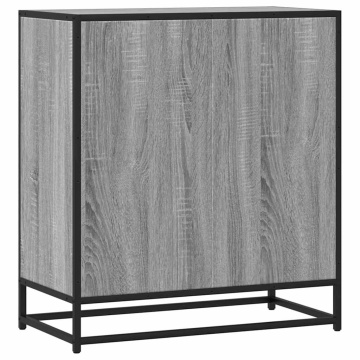 Dulap, gri sonoma, 68x35x76 cm, lemn prelucrat și metal - Img 5