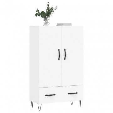 Dulap înalt, alb, 69,5x31x115 cm, lemn prelucrat - Img 3