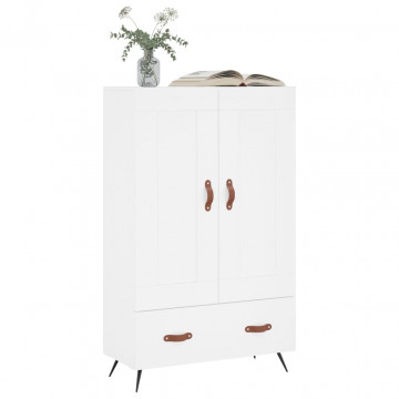 Dulap înalt, alb, 69,5x31x115 cm, lemn prelucrat - Img 3