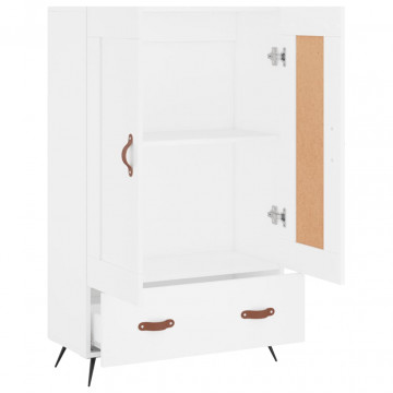 Dulap înalt, alb, 69,5x31x115 cm, lemn prelucrat - Img 5