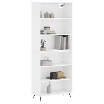 Dulap înalt, alb, 69,5x32,5x180 cm, lemn prelucrat - Img 3